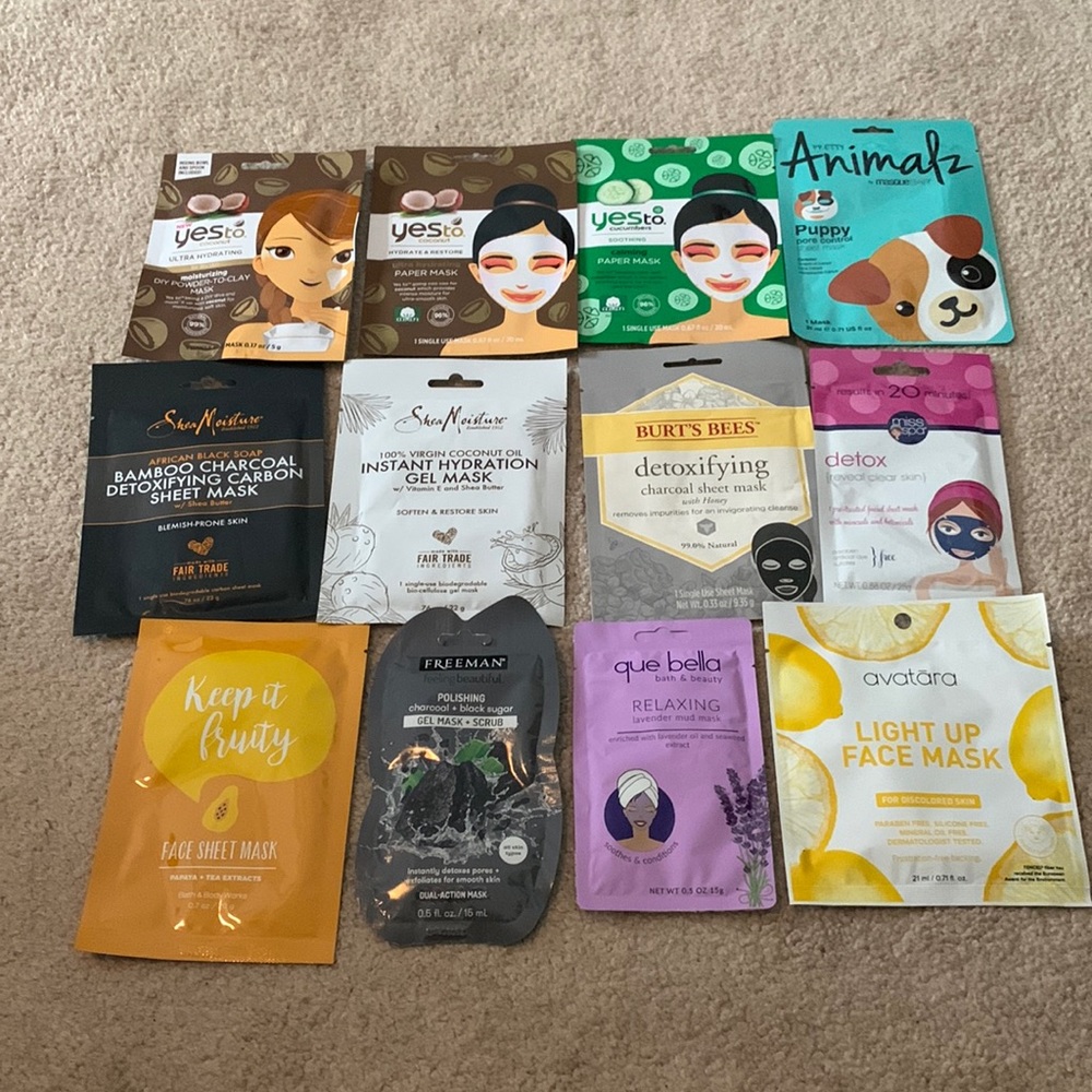 Lot of 12 face masks